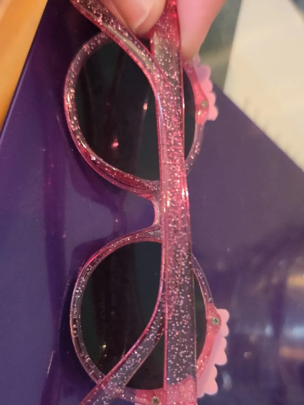 Kids New Disney Store Glitter Flower Sunglasses-Princesses